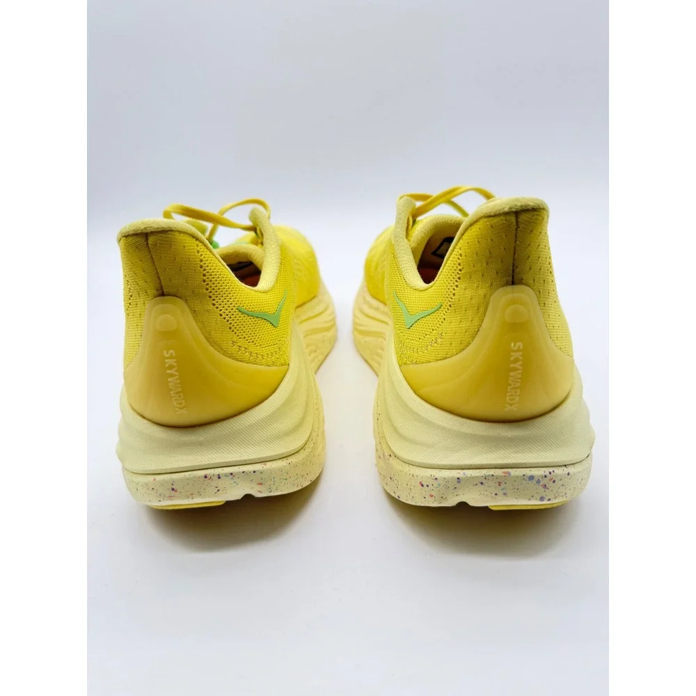 Hoka Skyward X Running Shoes Mens 11.5 Yellow Speckled Carbon Plate Sneaker